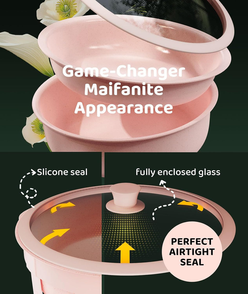 Chafing dishes for buffet 4PACK, [Game Changer Maifanite-Coated] Chafing Dish Buffet Set Offer the Elegance of