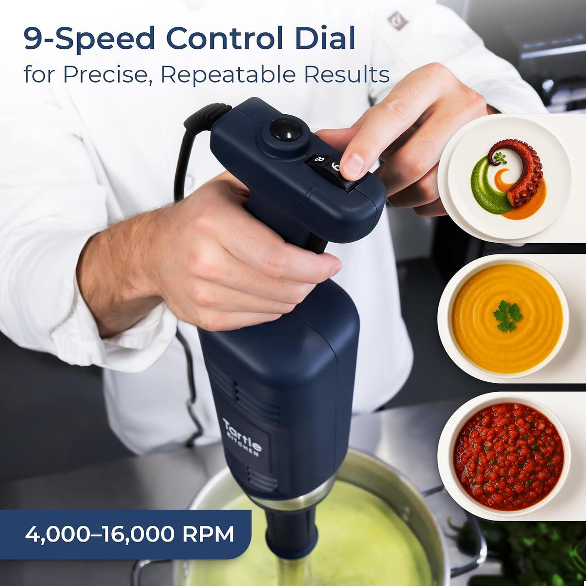 TK Commercial Immersion Blender 600W Heavy Duty for Restaurants 2026-14"