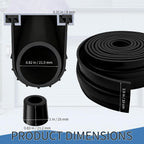 16.4 FT Garage Door Seals Bottom Rubber, U+O Ring