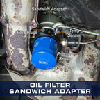 GlowShift 20mm 1.5 Oil Filter Sandwich Plate Sensor Thread Adapter