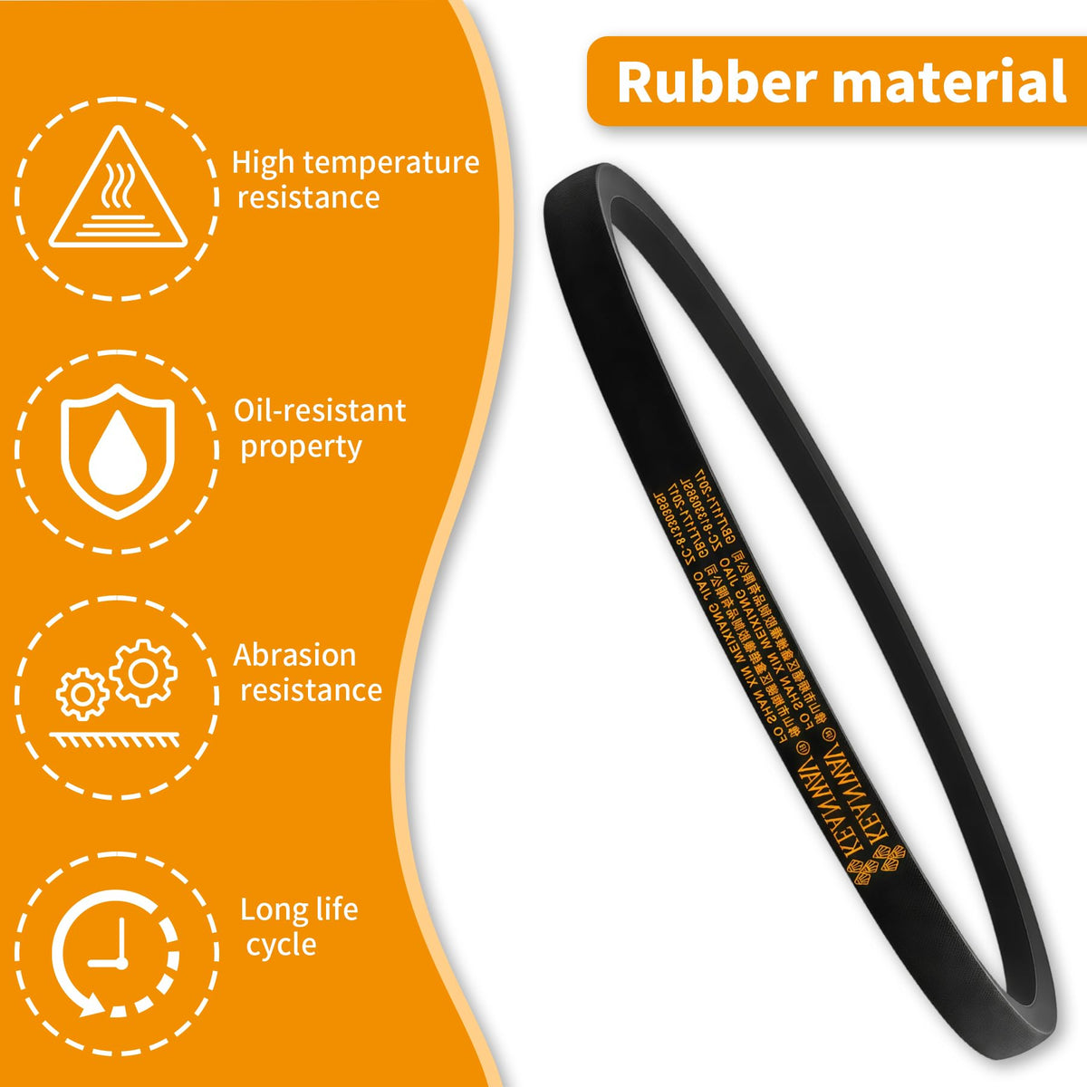FOCMKEAS B64 Drive V-Belt, 64" Inner Circumference