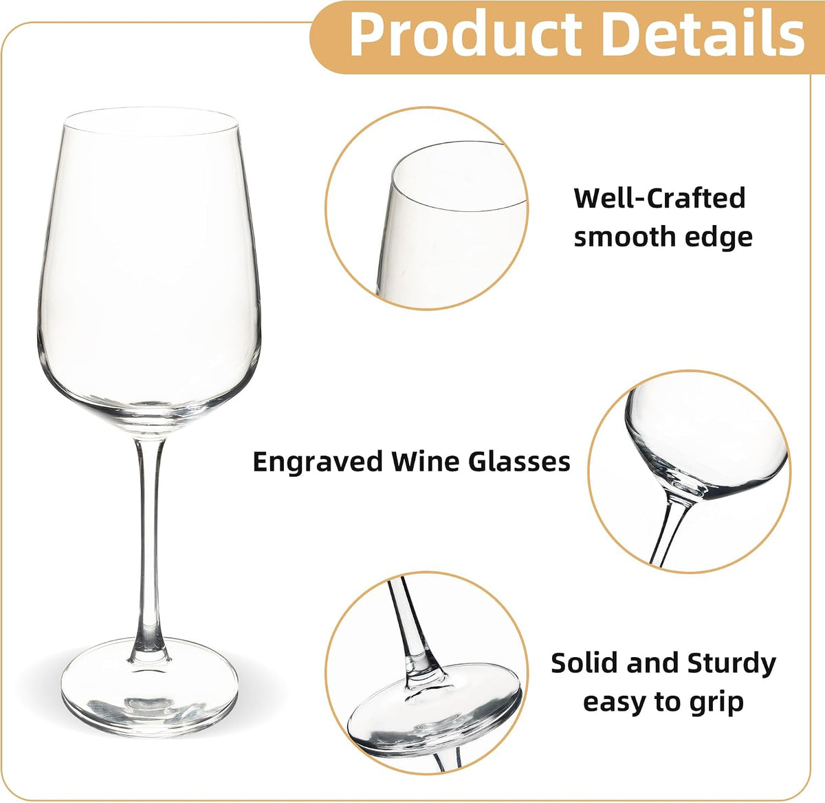 15oz Large Capacity Red Wine Glasses Set of 12