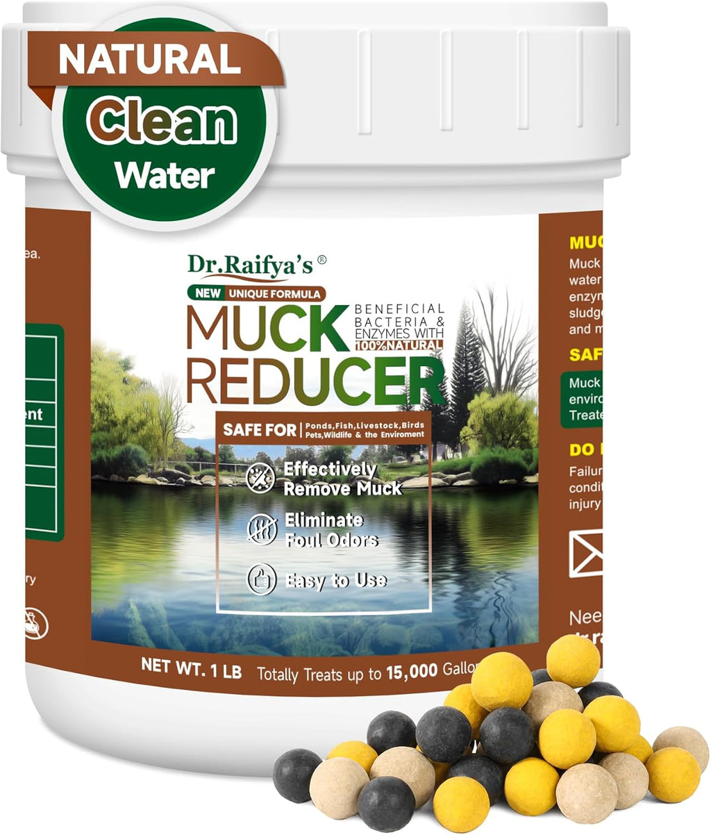 Muck Reducer, Pond Sludge & Water Fountain Clarifier, 1 LB