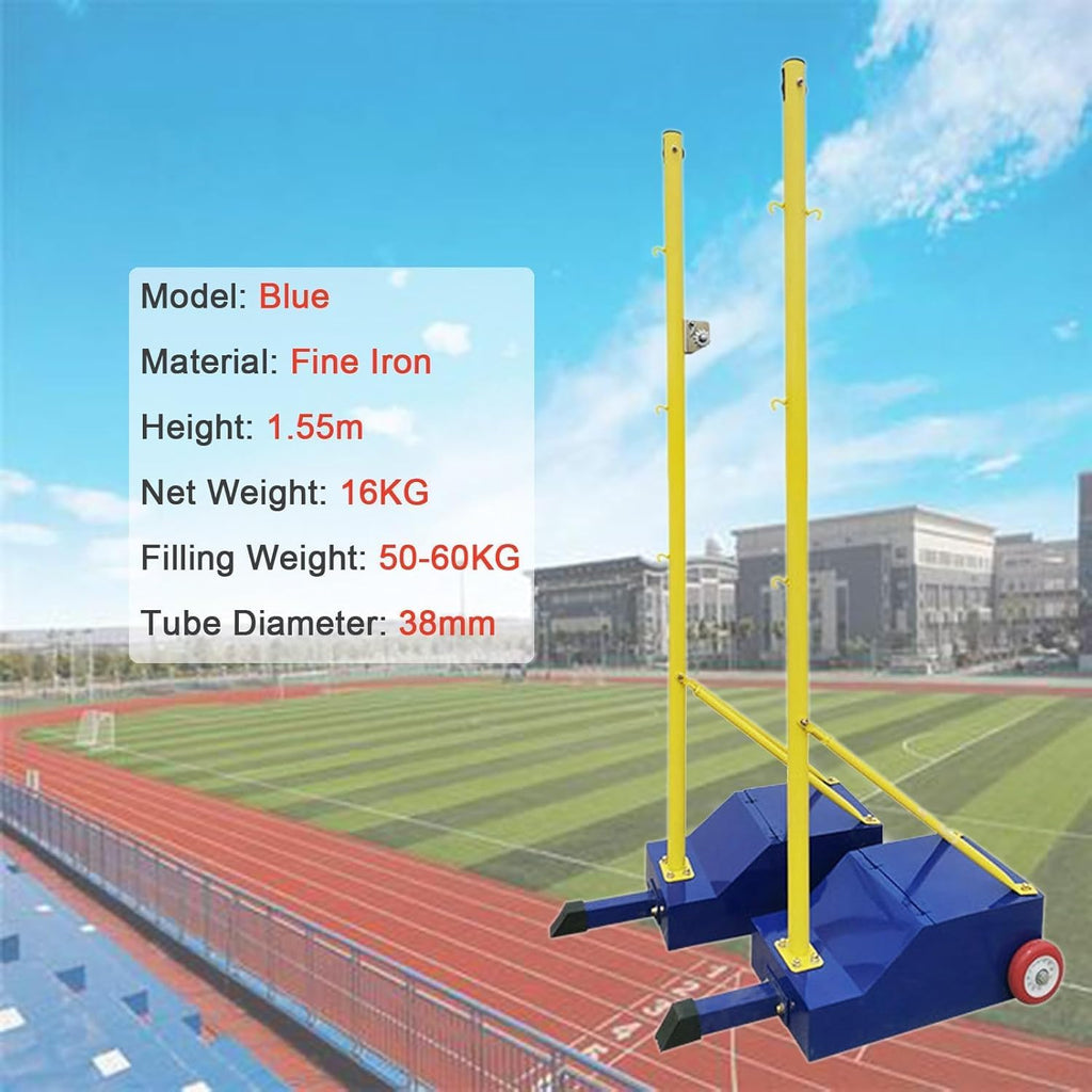 Volleyball/Badminton Poles with Net for Adult Youth,Badminton net Bracket Mobile net Badminton net Frame with Wheel