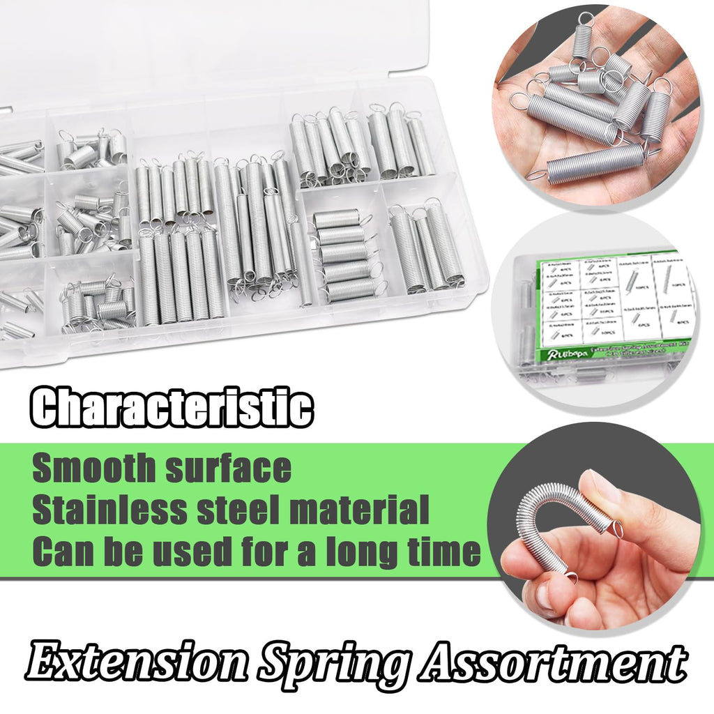 133PCS Extension Spring Assortment Kit 18 Different Sizes