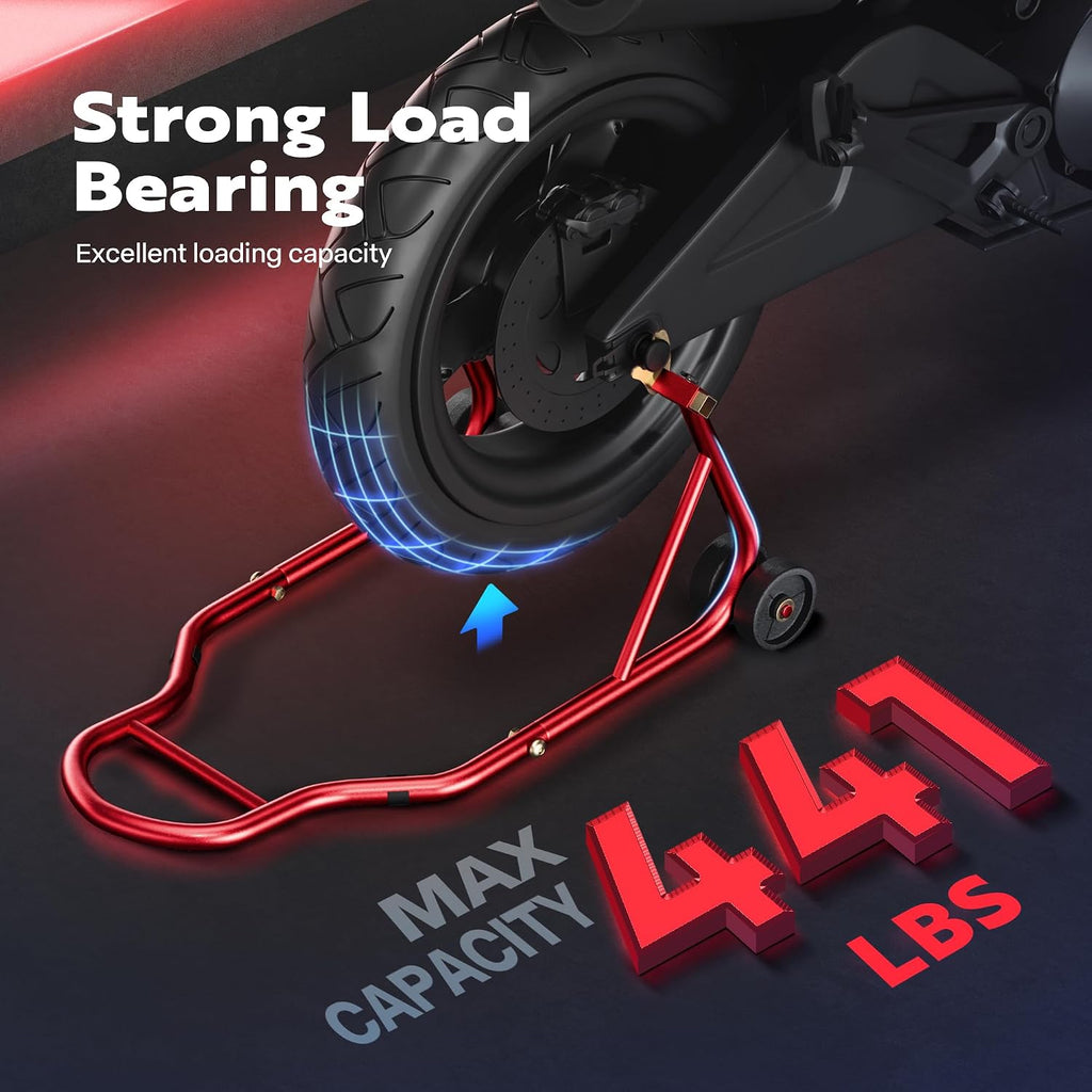 Motorcycle Stand 441 Lbs Capacity, Red
