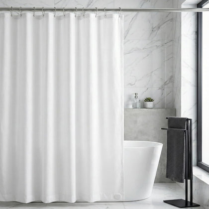 Waterproof Fabric Shower Curtain Liner, TPU Coated, PEVA-Free & Odorless, Hotel Quality, 3 Magnets, Rust-Proof Metal