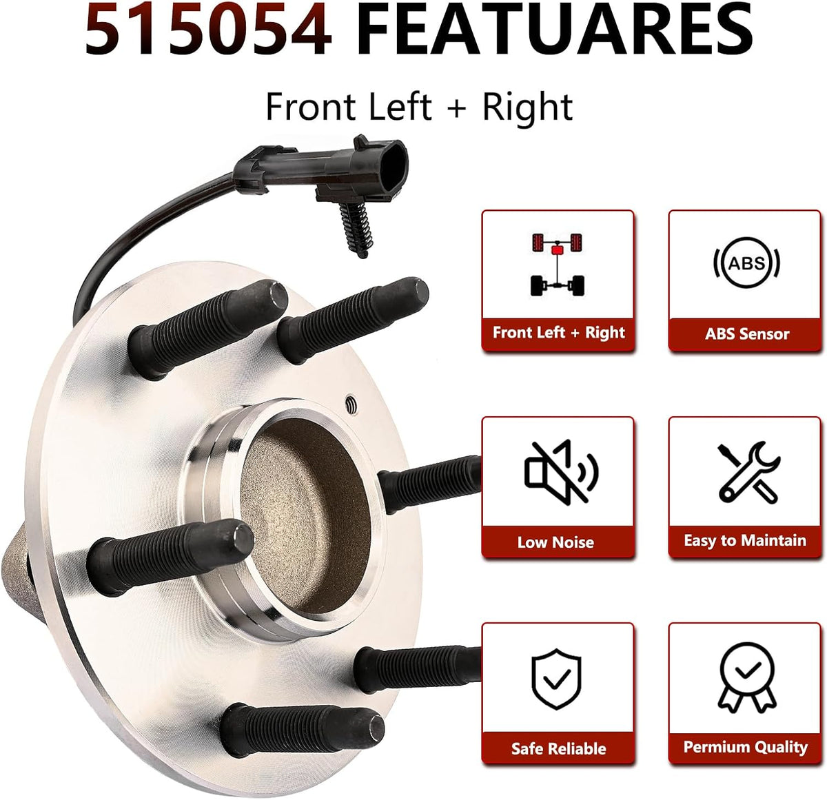 JLEO 515054 2WD Front Wheel Bearing for Chevy,for GMC,for Cadillac Escalade
