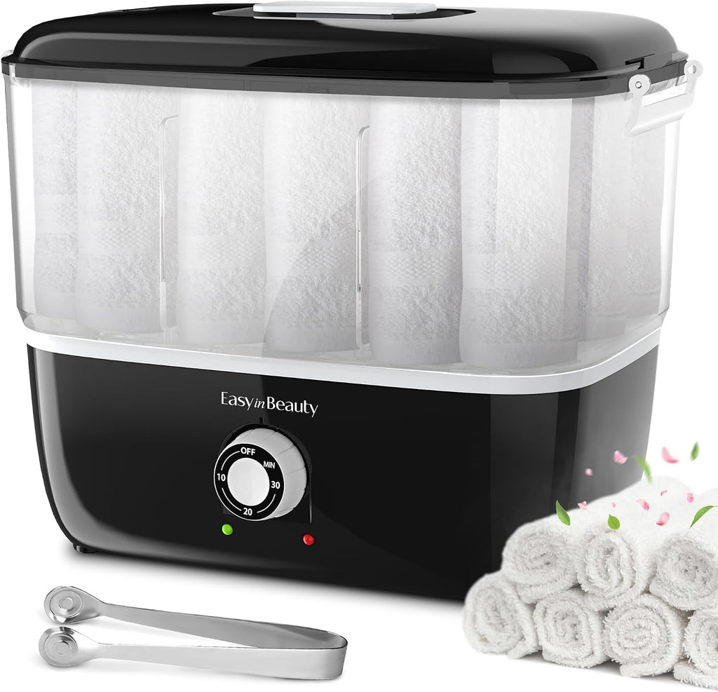 Hot Towel Warmer for Facials,5L Towel Steamer - Heats 1-5 mins | Holds 16 Small Towels, Auto Off Timer Portable Towel
