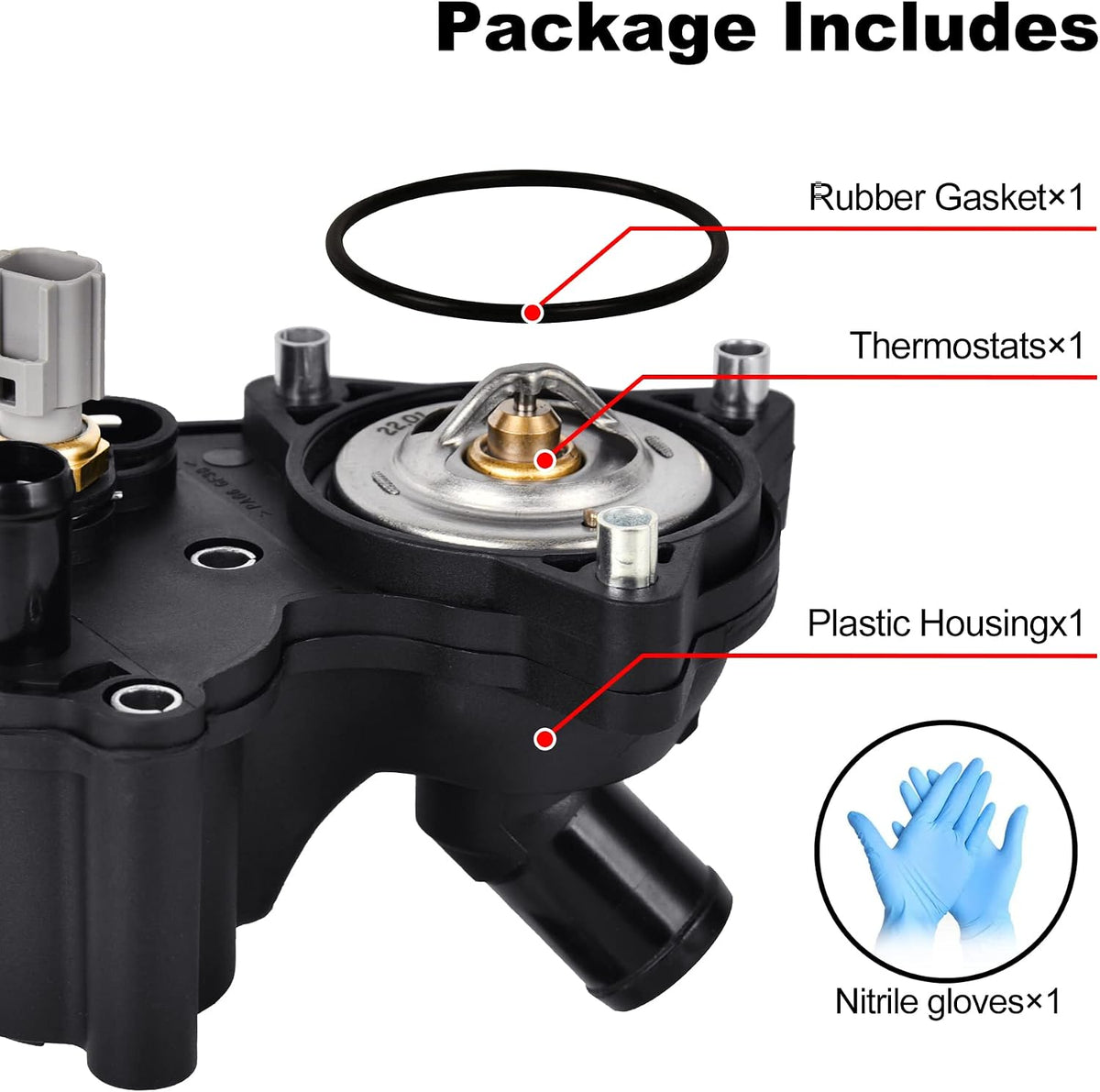 EVIL ENERGY Thermostat Housing Kit Assembly, 2L2Z8592AA, Compatible with 2002-2010 Explorer Sport & Mercury Mountaineer V6 4.0L