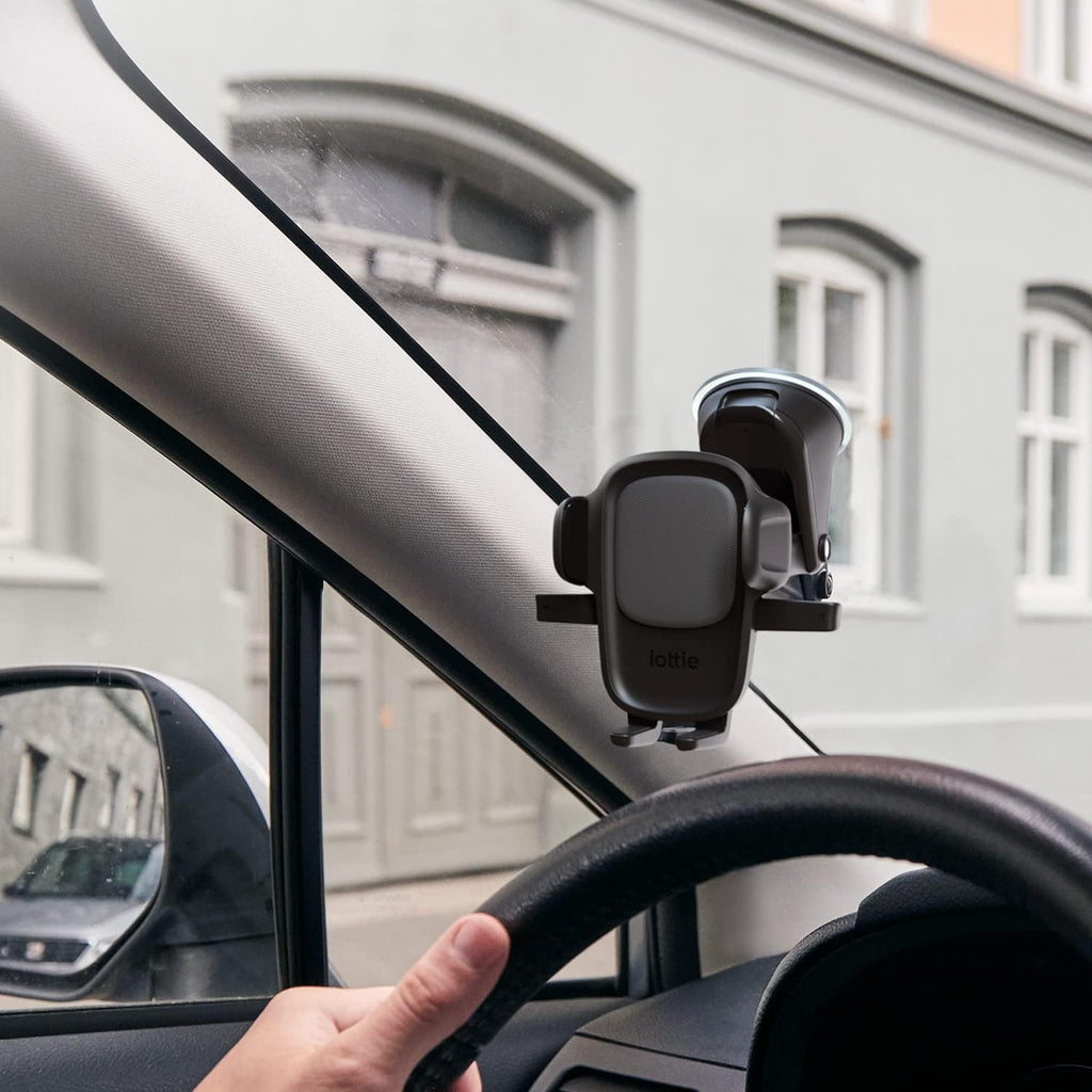 Easy One Touch Signature Dashboard & Windshield Universal Car Mount Phone Holder Desk Stand with Suction Cup Base and
