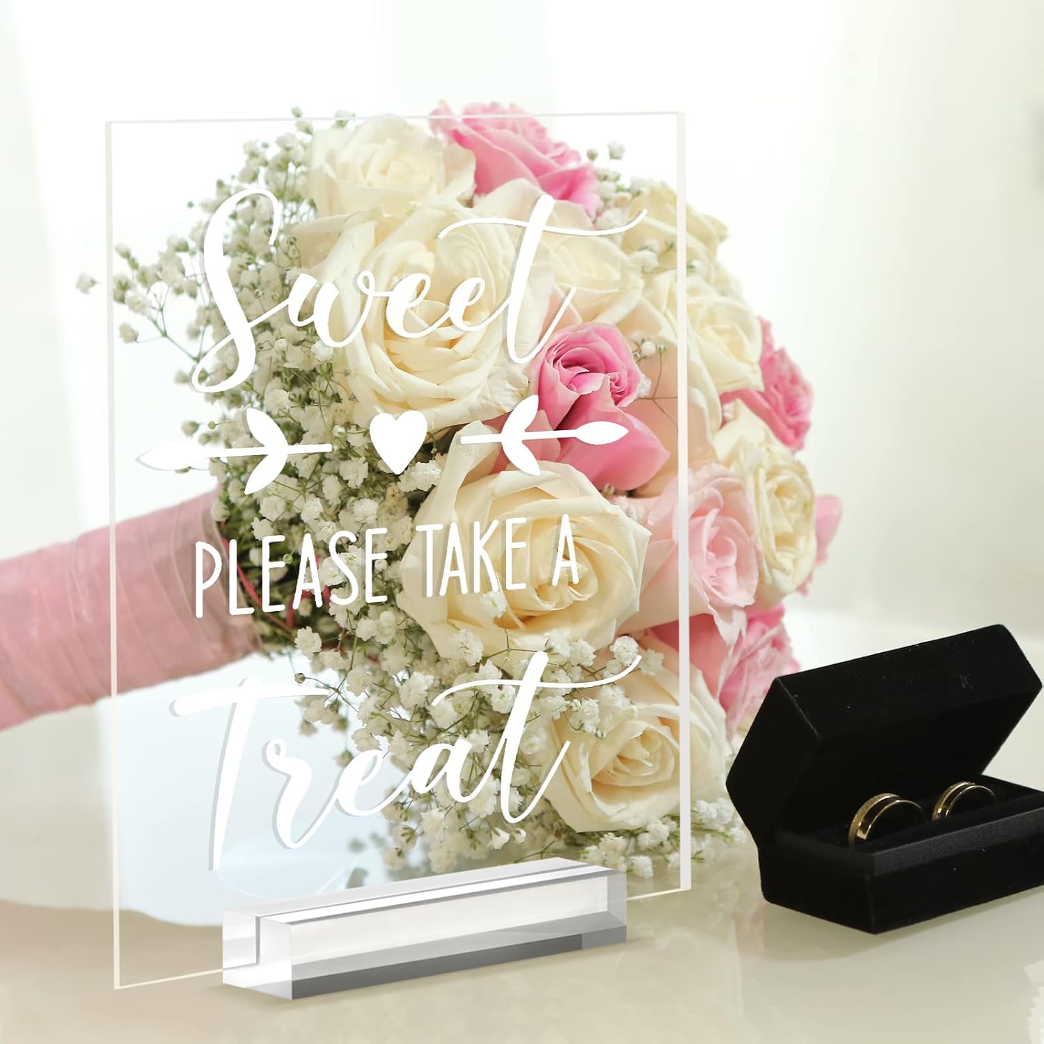 8x10 Inch Acrylic Sign with Stand-6 Pack Clear Blank Acrylic Sheets with Stand, DIY Clear Table Signs Blank for