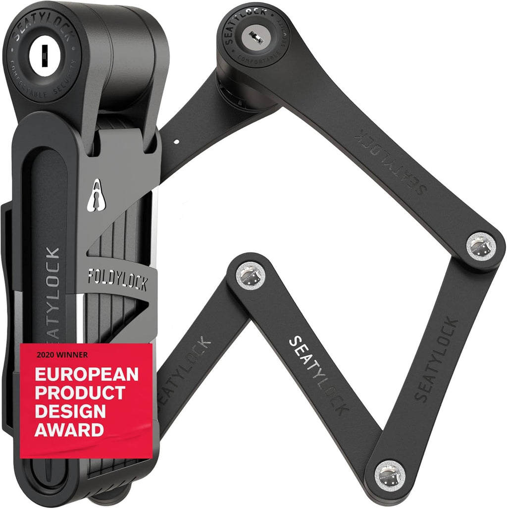 FoldyLock Compact Lightweight Patented Folding Bike Lock 33.5 in | Award Winning Smart Secure Guard High Security