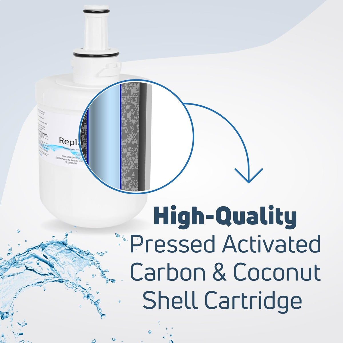 2-Pack Replacement for Samsung RS2534WW/XAA Refrigerator Water Filter