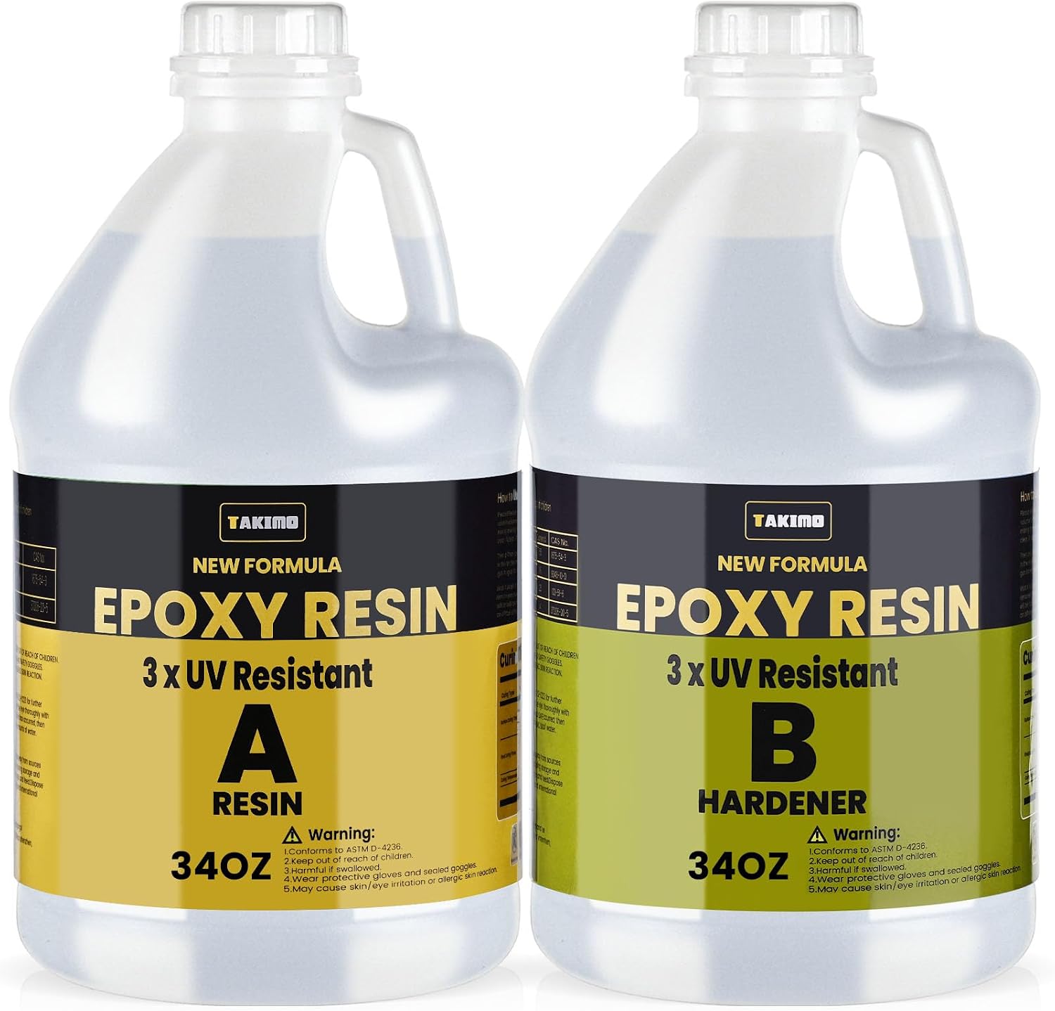 68OZ 3×UV Resistant Resin Kit,No Bubble & Crystal Clear Epoxy Resin for Coating, Casting, Table Top,DIY, Bar Top