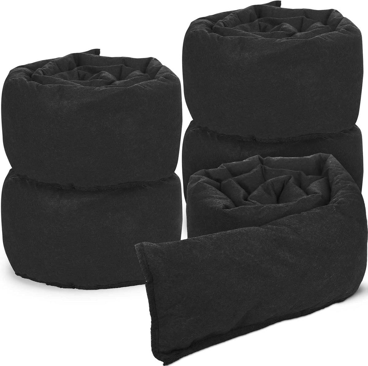 5 Pcs Water Barrier 10 ft x 6.5 in Flood Barrier for Home Reusable Absorbent Prevention Barrier Sandless Sandbag for