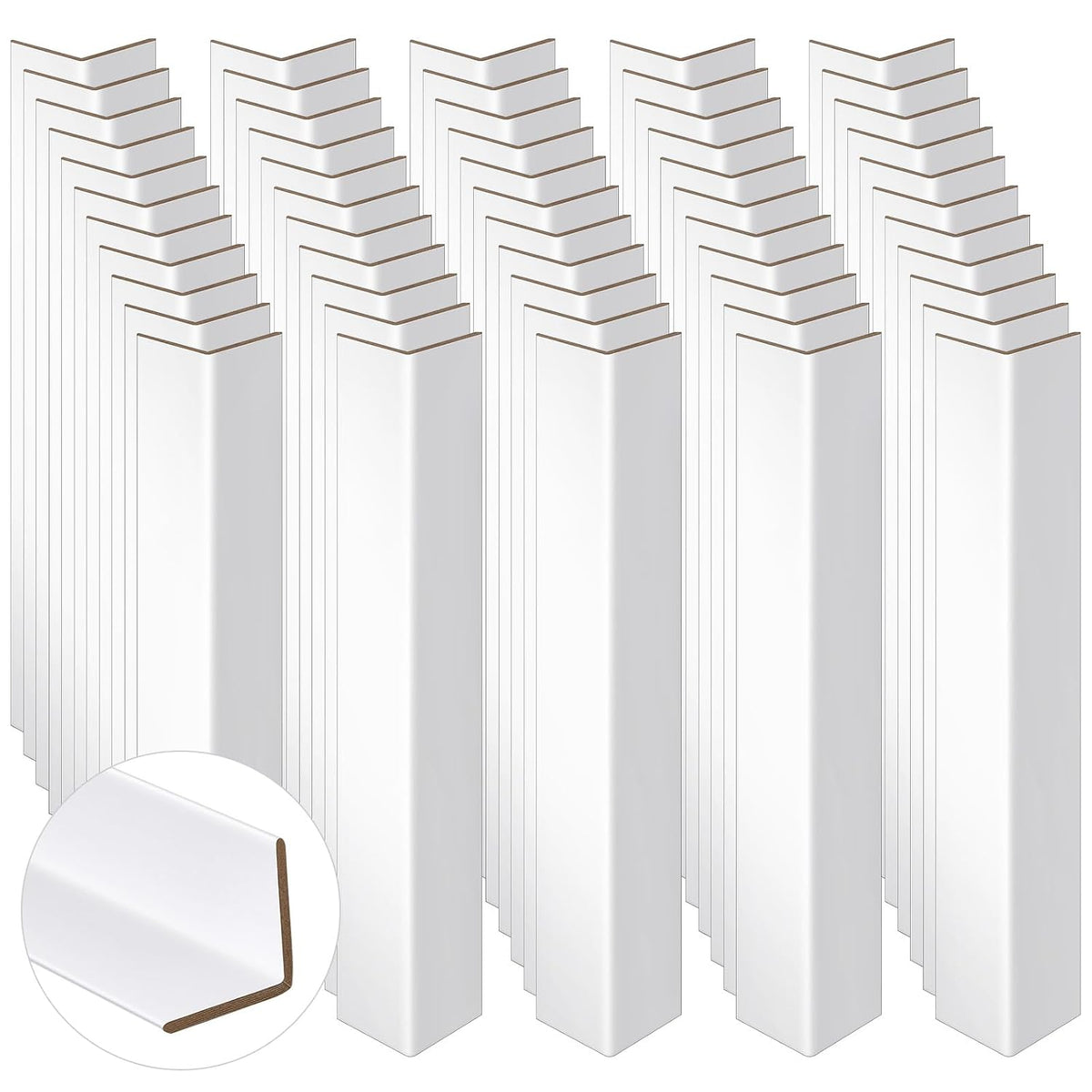 100 Pcs 1.89" x 1.89" x 12" Cardboard Edge Corner Protectors