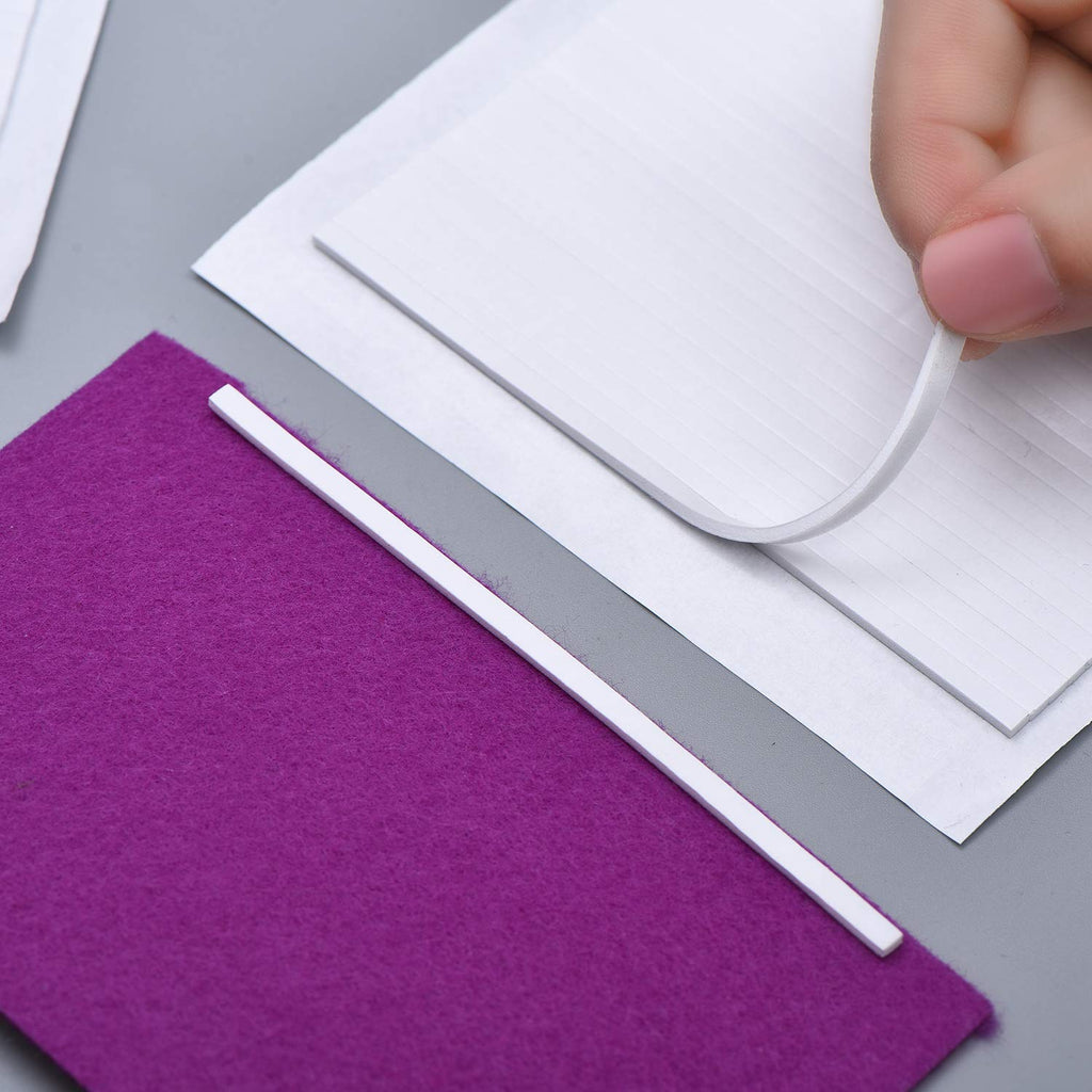 1000 Pcs Foam Strips with Adhesive, Double Sided Foam Tapes, 3.9 Inch