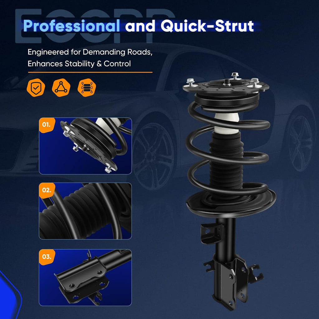 ECCPP Complete Struts Spring Assembly Front for Nissan Altima 2007-2013
