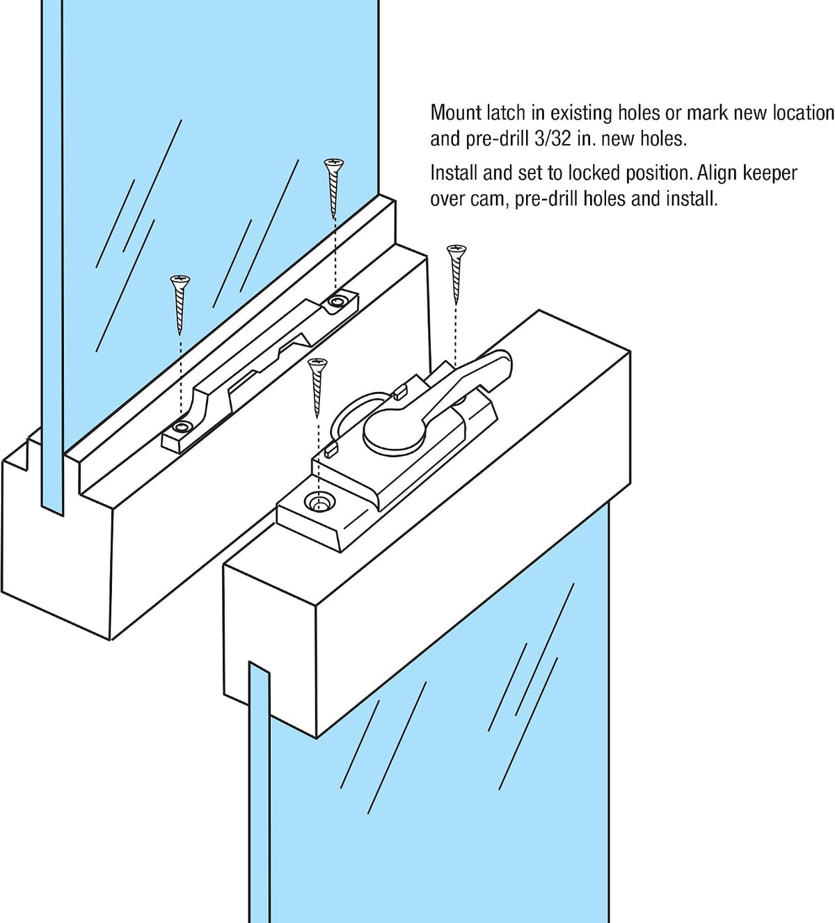 F 2768 Sash Lock, 2-1/4 In. Hole Centers, Fits Single and Double Hung Windows, Diecast, White (Single Pack)