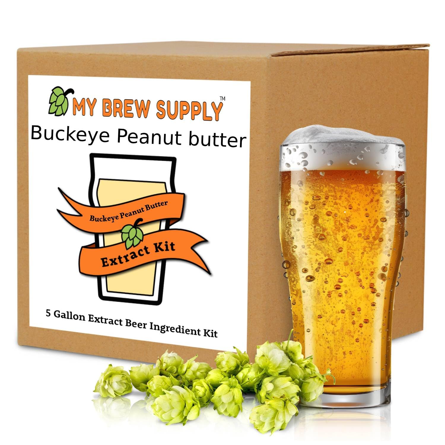 Buckeye Peanut Butter Beer Extract Kit | Pilsen Light Dry Malt Extract & Dark Dry Malt Extract | Chocolate Malt &
