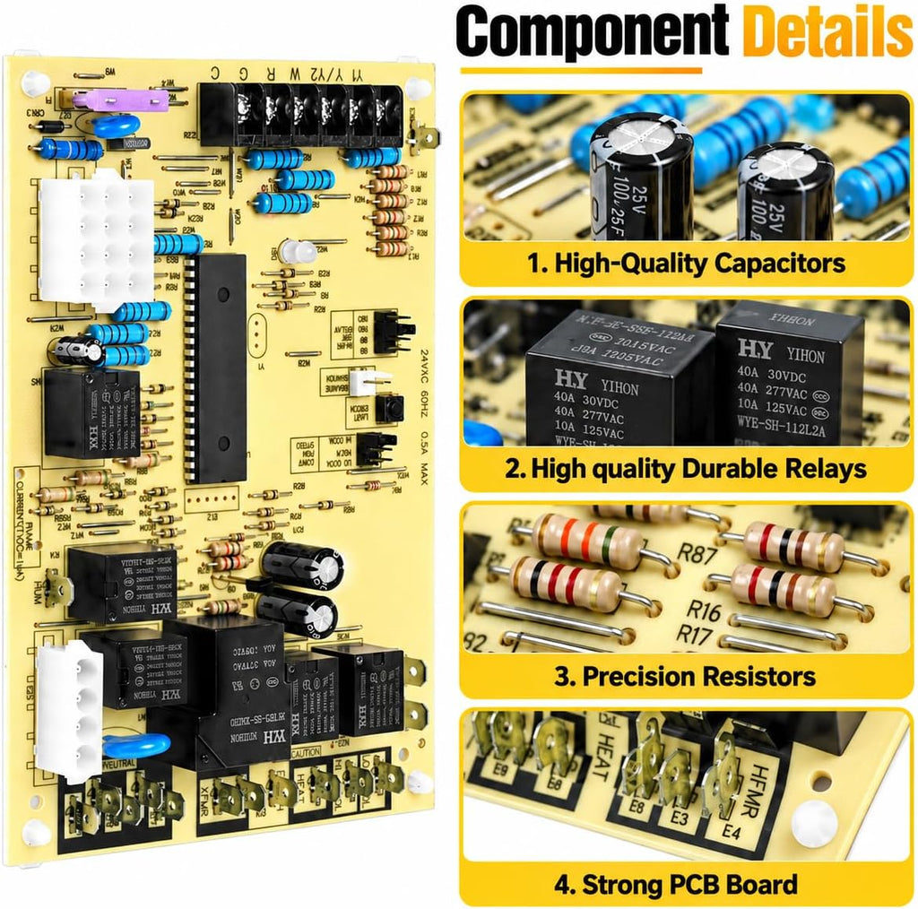 031-01267-001A S1-33103010000 Furnace Control Circuit Board 120V Compatible with White Rodgers 50A56-956 50A56-242 50A56-243,York,Luxaire, Coleman Integrated Control Furnaces