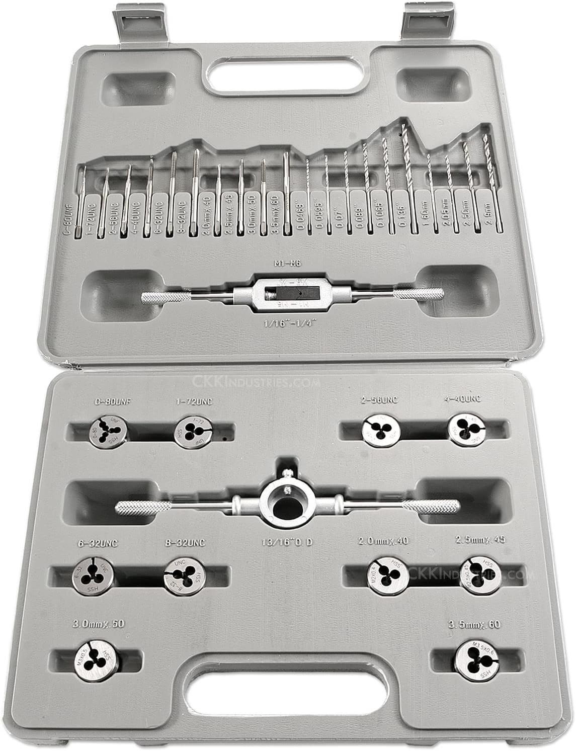Knife & Gun Making Tap & Die Kit - UNF Standard/Metric - 33 Piece Micro Thread Set - (Drills/Taps/Dies/Handles) - (w/case) - USA Design - (by KnifeKits)