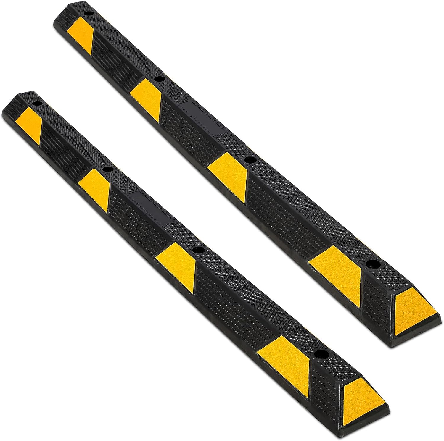 2 Pack 72" Heavy Duty Rubber Parking Curb, Garage Floor Wheel Stopper,55000 LBS Capacity Parking Stopper for Garage