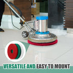 3 Pcs 20" Commercial Orbiter Floor Buffer Pads, Red, Green, White