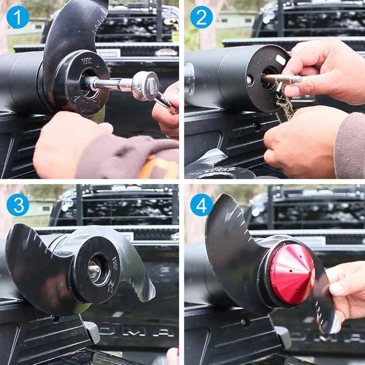 Eliminator Trolling Boat Motor Prop Nut GFEL-MK-BK-DP