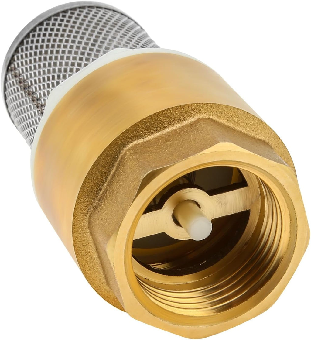 Foot Valve 1" DN25 Brass Check Valve Water Pump Bottom Foot Valves Filter