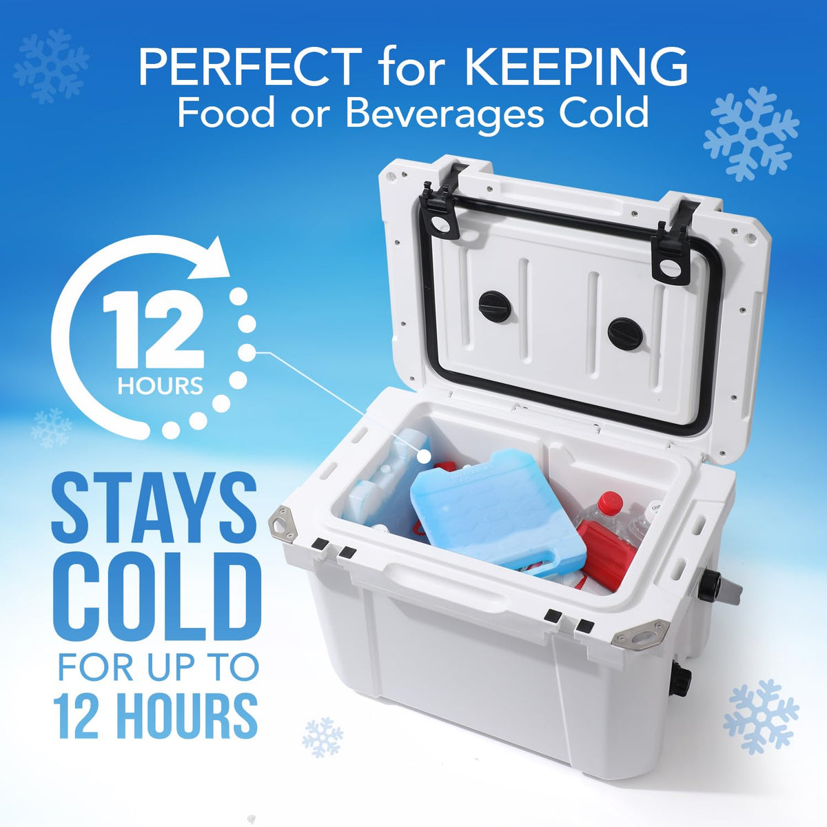 Large Reusable Ice Packs for Cooler with Handle, Heavy Duty Freezer 2 Pack