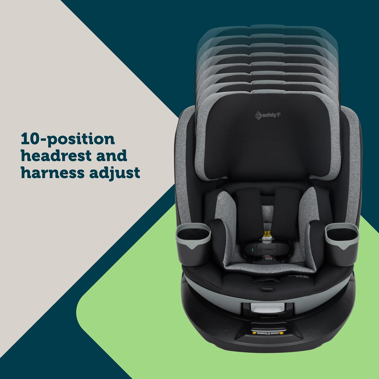Turn and Go 360 DLX 360 Car Seat, Rotating All-in-One Convertible Car Seat, Stonington