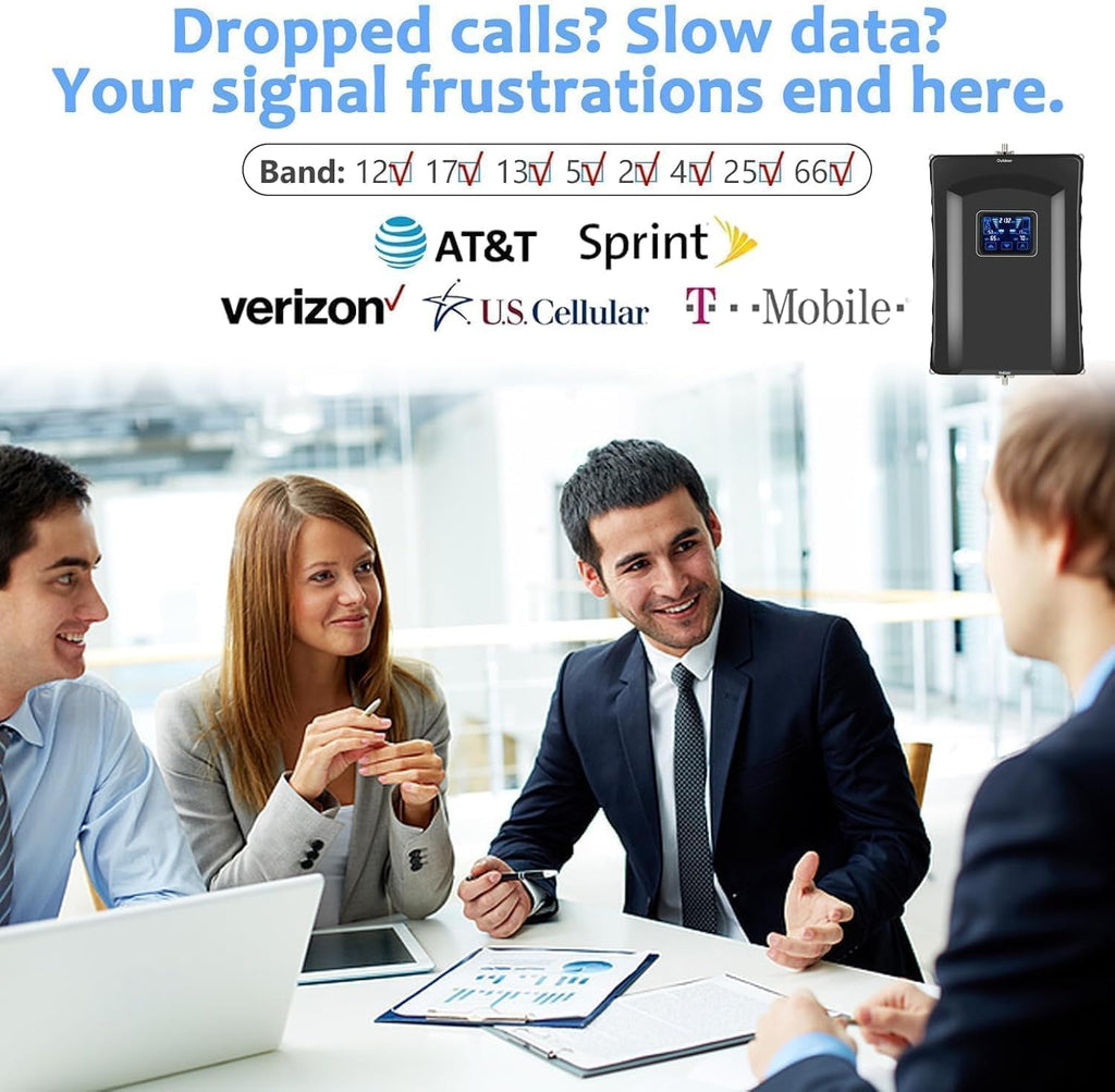 Cell Phone Booster for Home,Up to 6500 sq ft,Cell Phone Signal Booster for Band 66/25/2/4/5/12/13/17,Boost 5G 4G Data