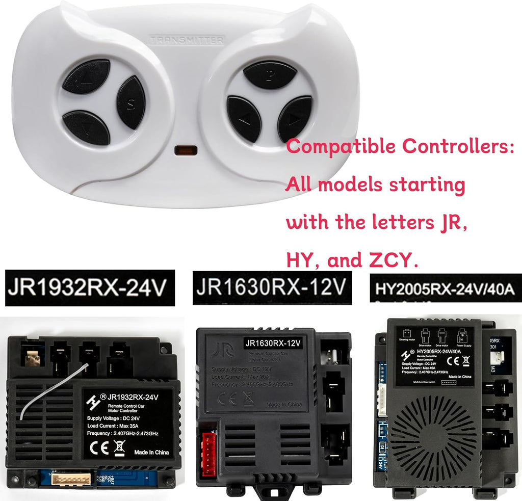 JR1602FCC 2.4G Remote Control for 12V Ride on Car Compatible ANPABO Mercedes-Benz G63 jr1922rxs jr1958rx-2s