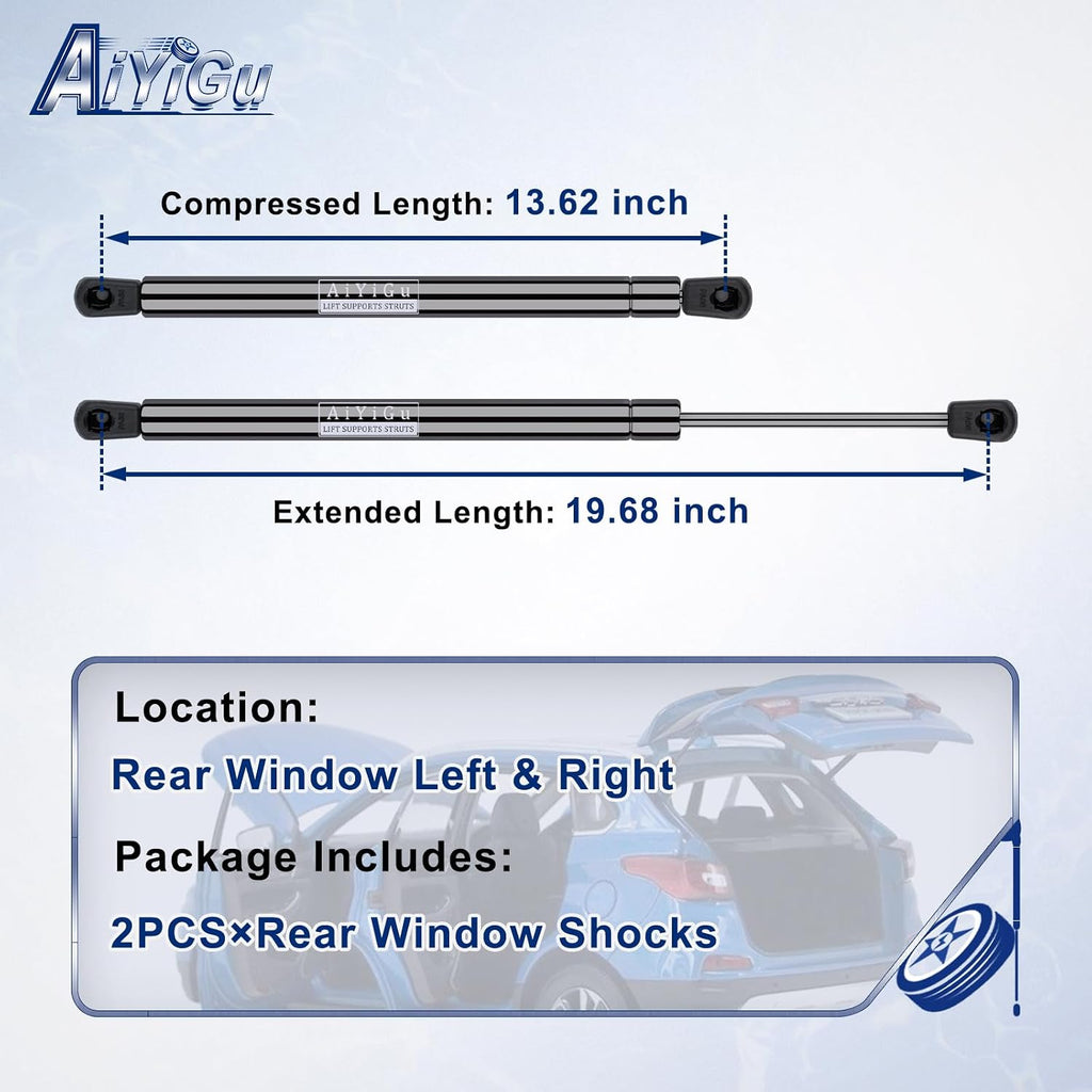 6678 Rear Window Struts for Jeep Wrangler 2011-2017 2 PCS