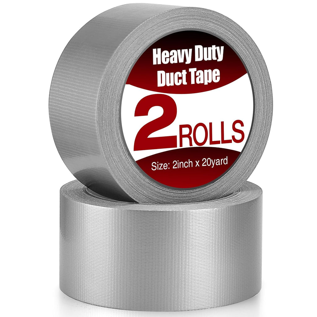 2 Pack Heavy Duty Duct Tape, 2 Inch x 40 Yards Total