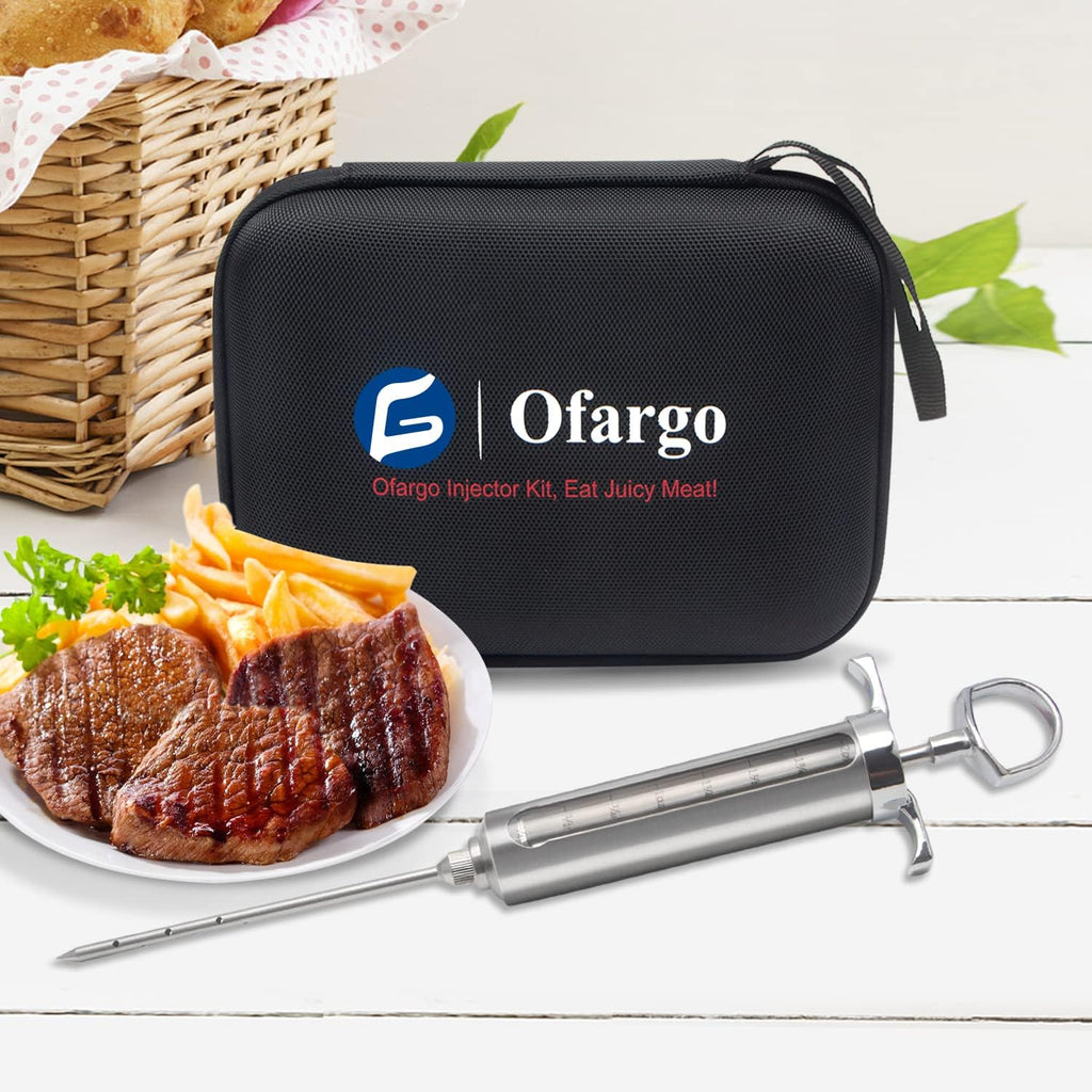 Meat Injector Kit for Smoker with 3 Marinade Flavor BBQ Injector Syringe Needles, Injector Marinades for Meats