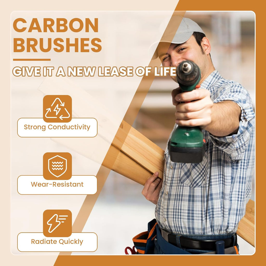 72Pcs Electric Motor Carbon Brushes Set, 24 Different Sizes