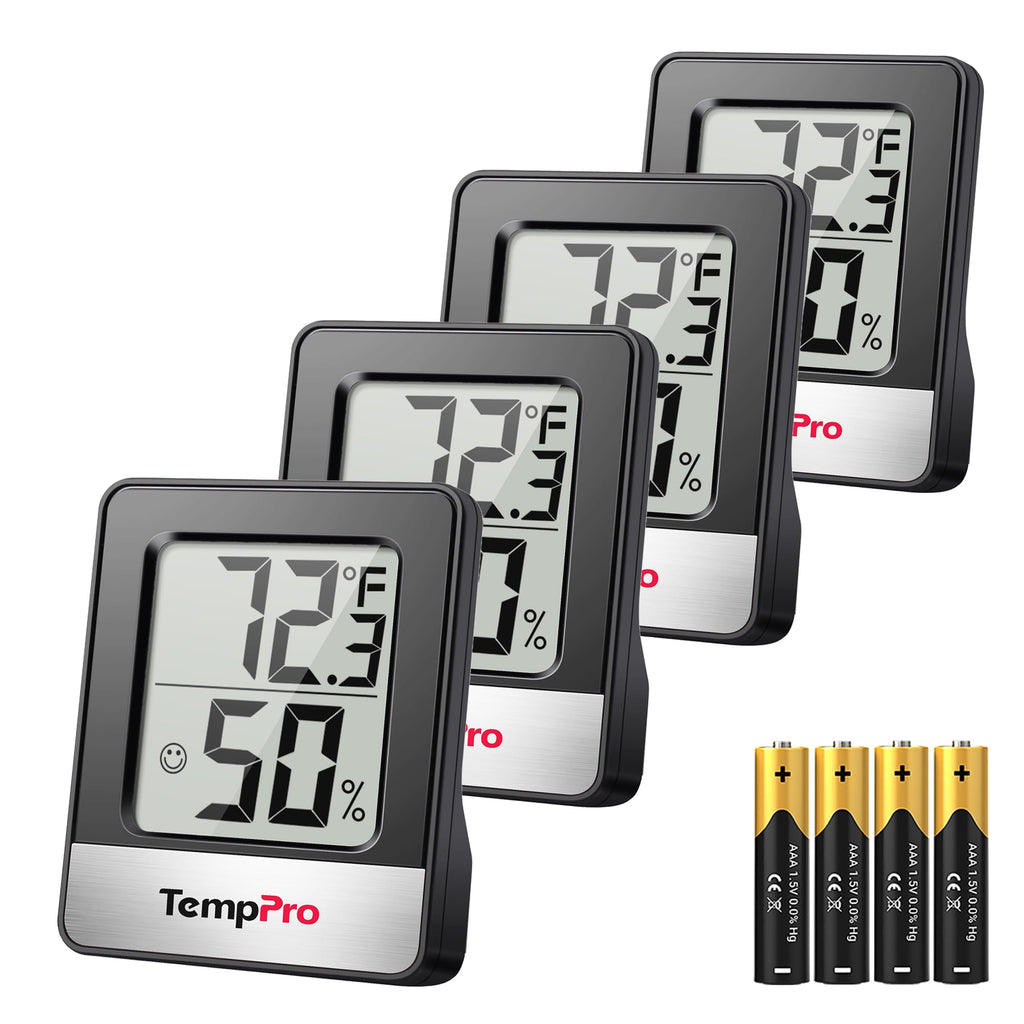 TP49 4 Pack Digital Hygrometer Indoor Thermometer