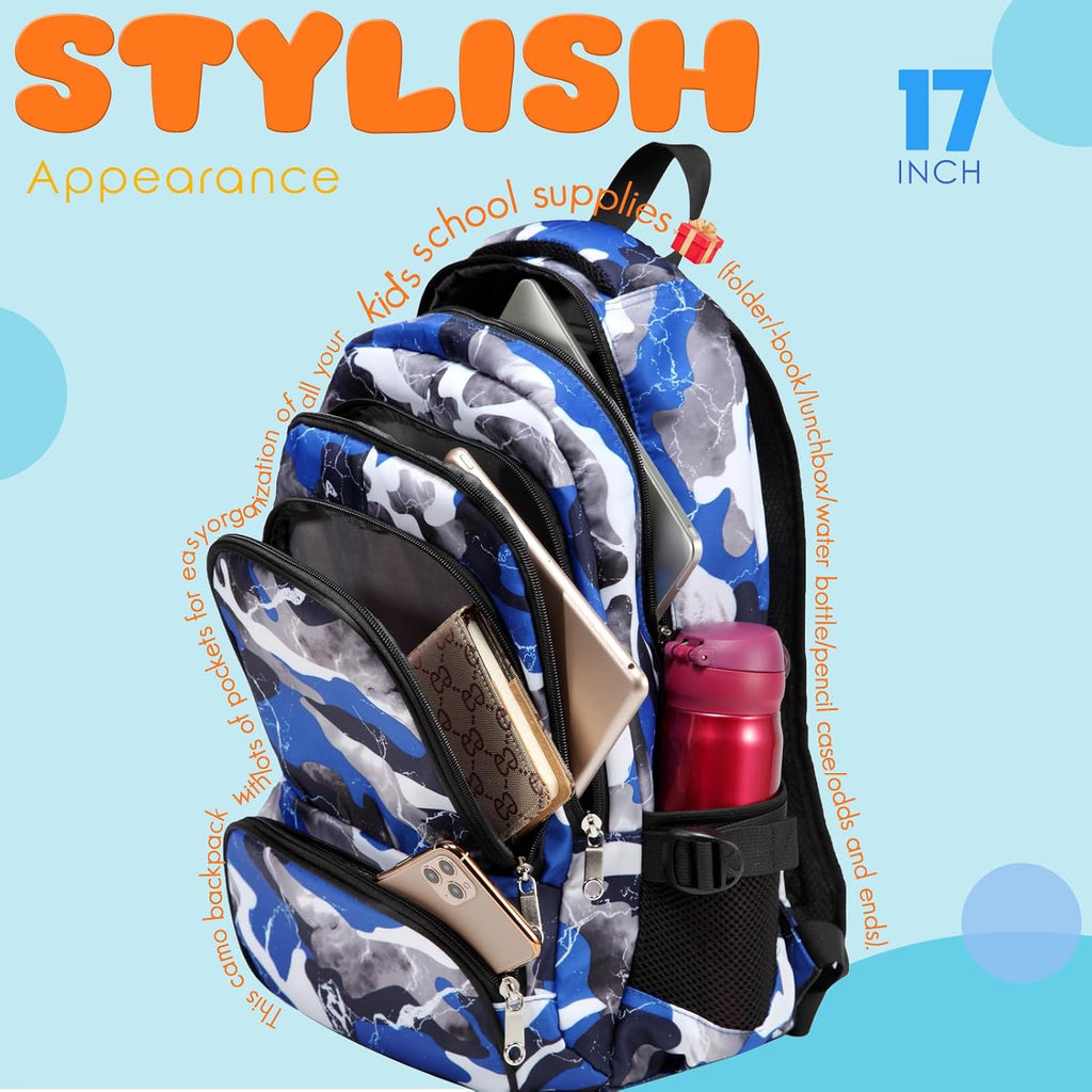 Kids Backpack for Boys Elementary Book Bags Primary Middle School Bookbags for Childs Water Resistant Back to School