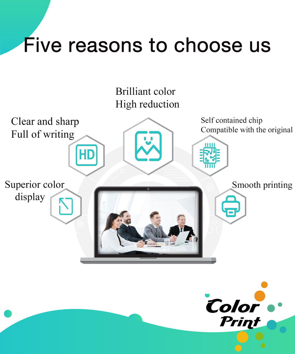 LC61 Ink Cartridge Replacement for Brother LC-61 Ink, 4B4C4M4Y