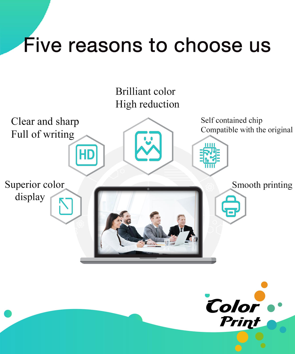 LC61 Ink Cartridge Replacement for Brother LC-61 Ink, 4B4C4M4Y