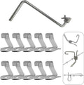 Fence Stretcher Tool Kit - 50-Pack 1/4" Wire Tightener Clips + Heavy-Duty Handle for Barbed Wire, Chain Link & Farm
