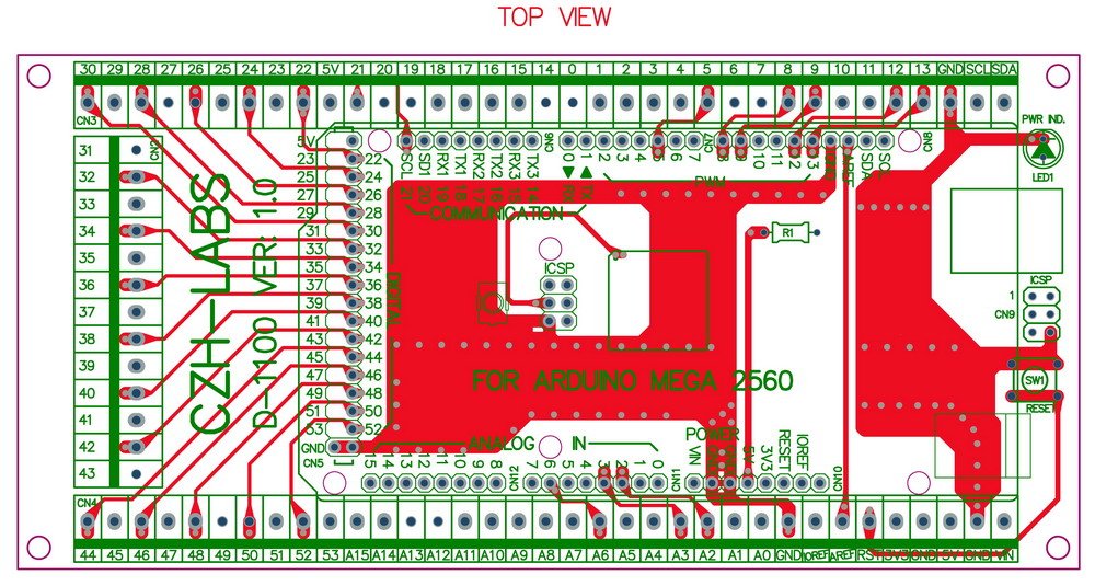 Electronics-Salon DIN Rail Mount Screw Terminal Block Adapter Module, for Arduino MEGA-2560 R3.
