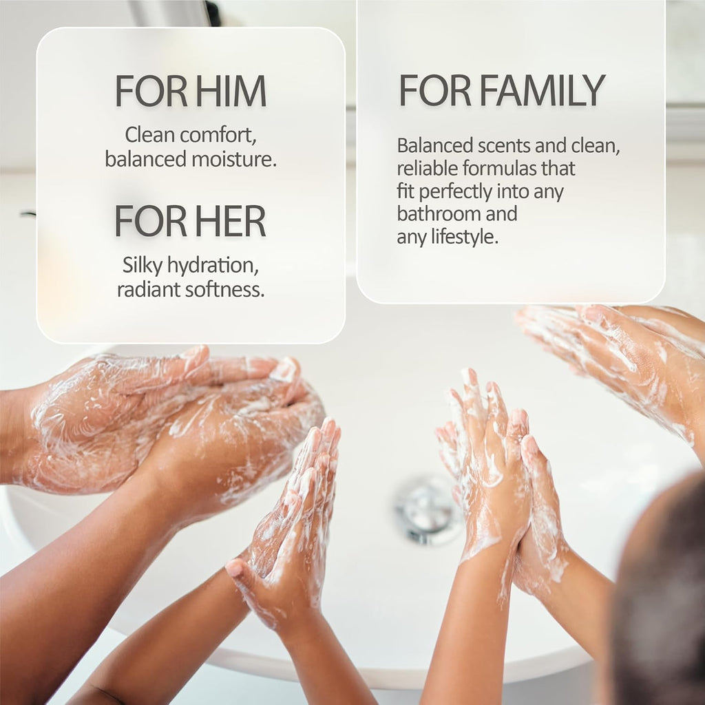 Moisturizing Hand Soap, Liquid Hand Wash with Glycerin - Gentle Cleansing for Kitchen, Bathroom and Office, Rich