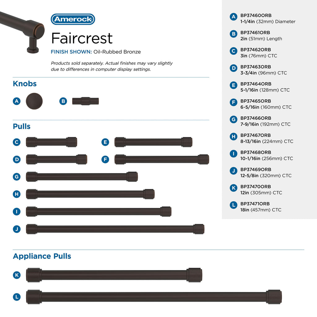 5-1/16" Faircrest Oil-Rubbed Bronze Drawer Pull