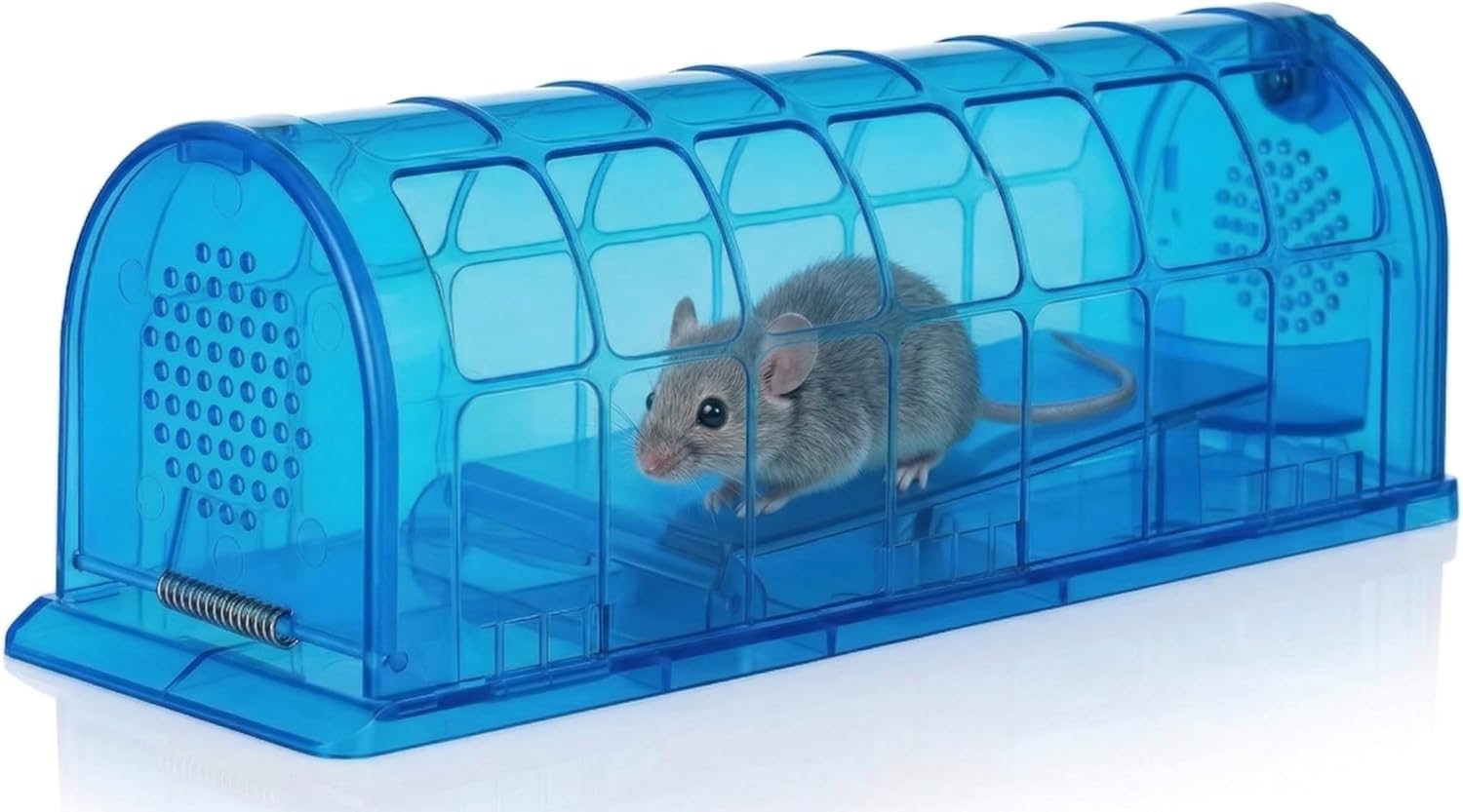 Humane Mouse Trap Indoor for Home, Live Catch and Release Rat Trap with Ventilated Chamber, 1 Pack Reusable No Kill