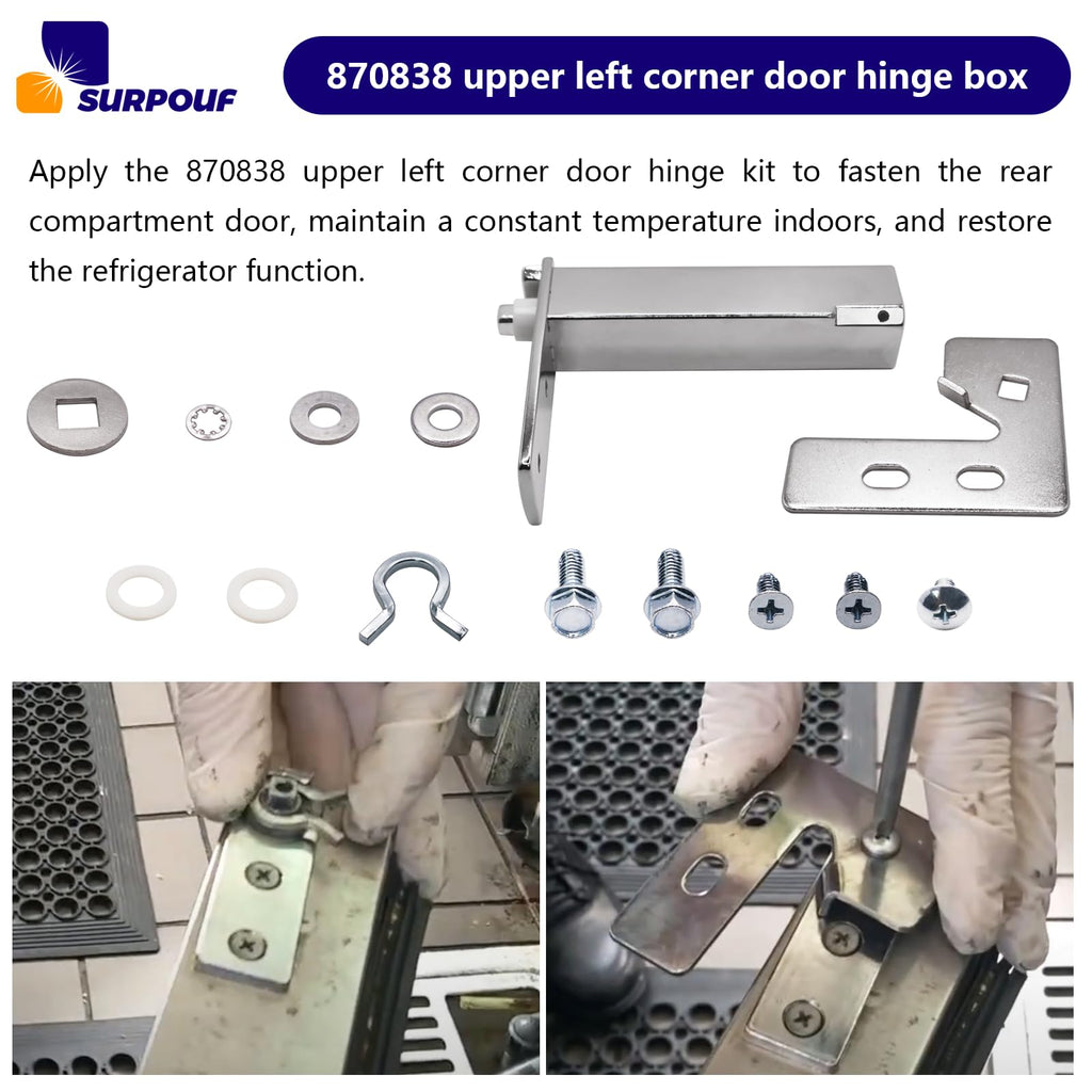 870838 Top Left Door Hinge Cartridge Fits For TRUE Door Hinge Kit