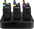 RT22 Commercial FRS Walkie Talkies Rechargeable Long Range (6 Pack) | Slim & Lightweight 2 Way Radio, For K-12 &